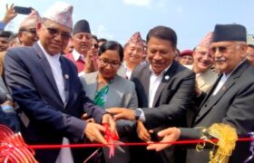 प्रधानमन्त्री ओलीद्वारा भरतपुरको ६ लेन सडक उद्घाटन